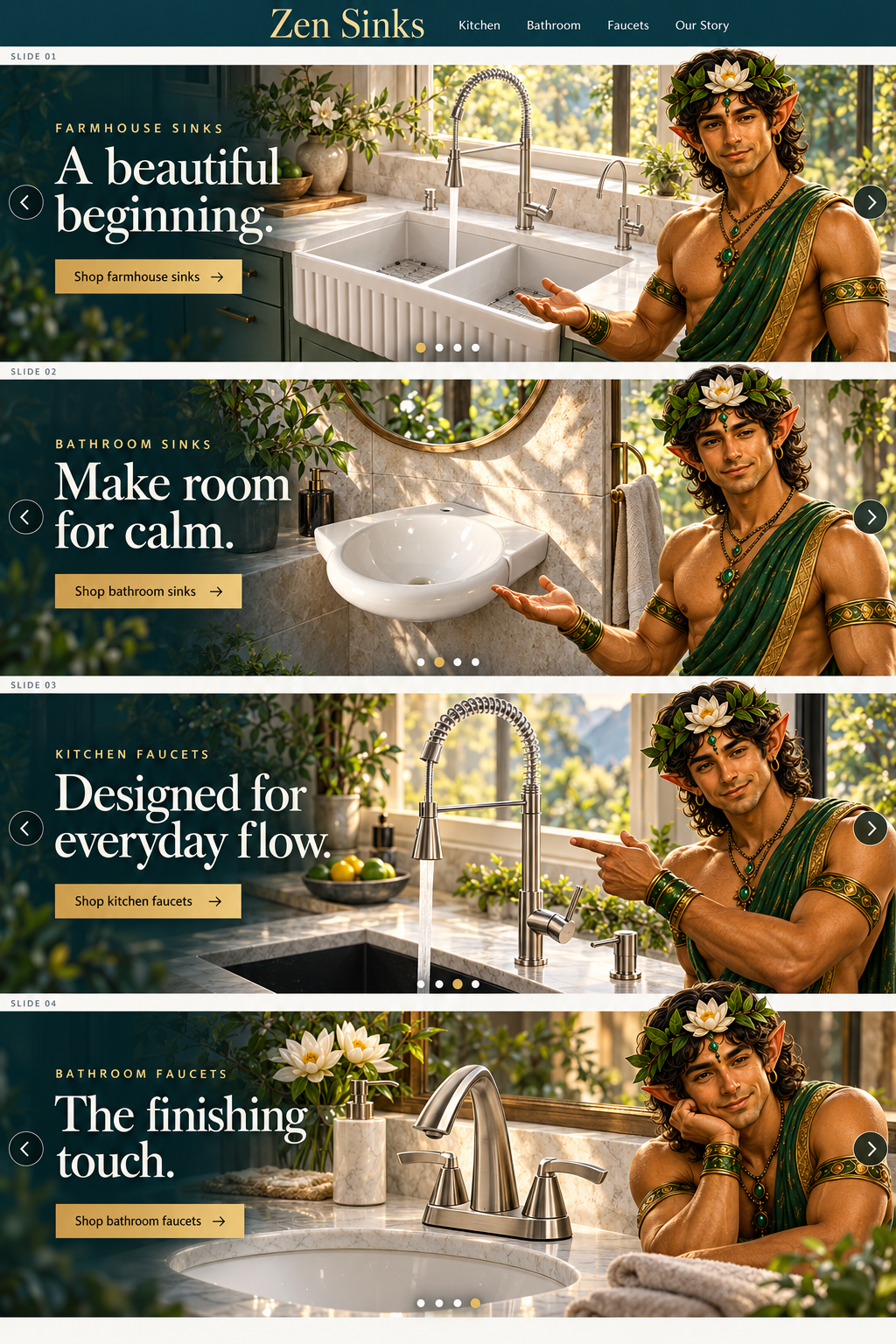 Kai Lotus presenting a white fluted double-bowl farmhouse sink